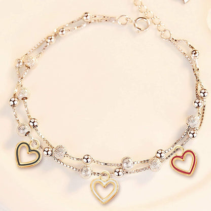 100Pcs Heart Circle Enamel Charms Pendants Beads Mother'S Day Hawaii Style Dangle Accessories for Valentine'S Day DIY Craft Necklace Bracelet Jewelry Making