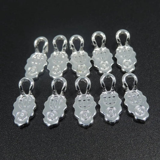 100Pcs Silver Plated Spoon Glue on Bail for Earring Bails or Scrabble and Glass Pendants Charms Connector Jewelry Decor