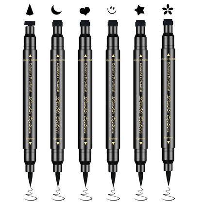 Ownest 3 Pcs Double-Sided Liquid Eyeliner Pen,With Eye Makeup Stamp Super Slim Gel Felt Tip High Black Pigment,Waterproof Smudgeproof Long Lasting Eyeliner Eye Tattoo Makeup Tool-Heart,Star,Moon Health & Beauty > Personal Care > Cosmetics > Cosmetic Tools > Makeup Tools Ownest 6PS  