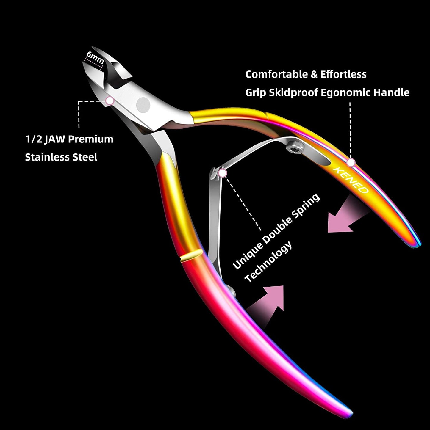 Cuticle Kit - 3 in 1 Cuticle Care Kit - Cuticle Nipper, Cuticle Cutter and Cuticle Scrapper - Perfect Nail Cuticle Kit for Women at Home Manicure Set - Stylish and Efficient Nail Tools Health & Beauty > Personal Care > Cosmetics > Cosmetic Tools > Nail Tools KENED   