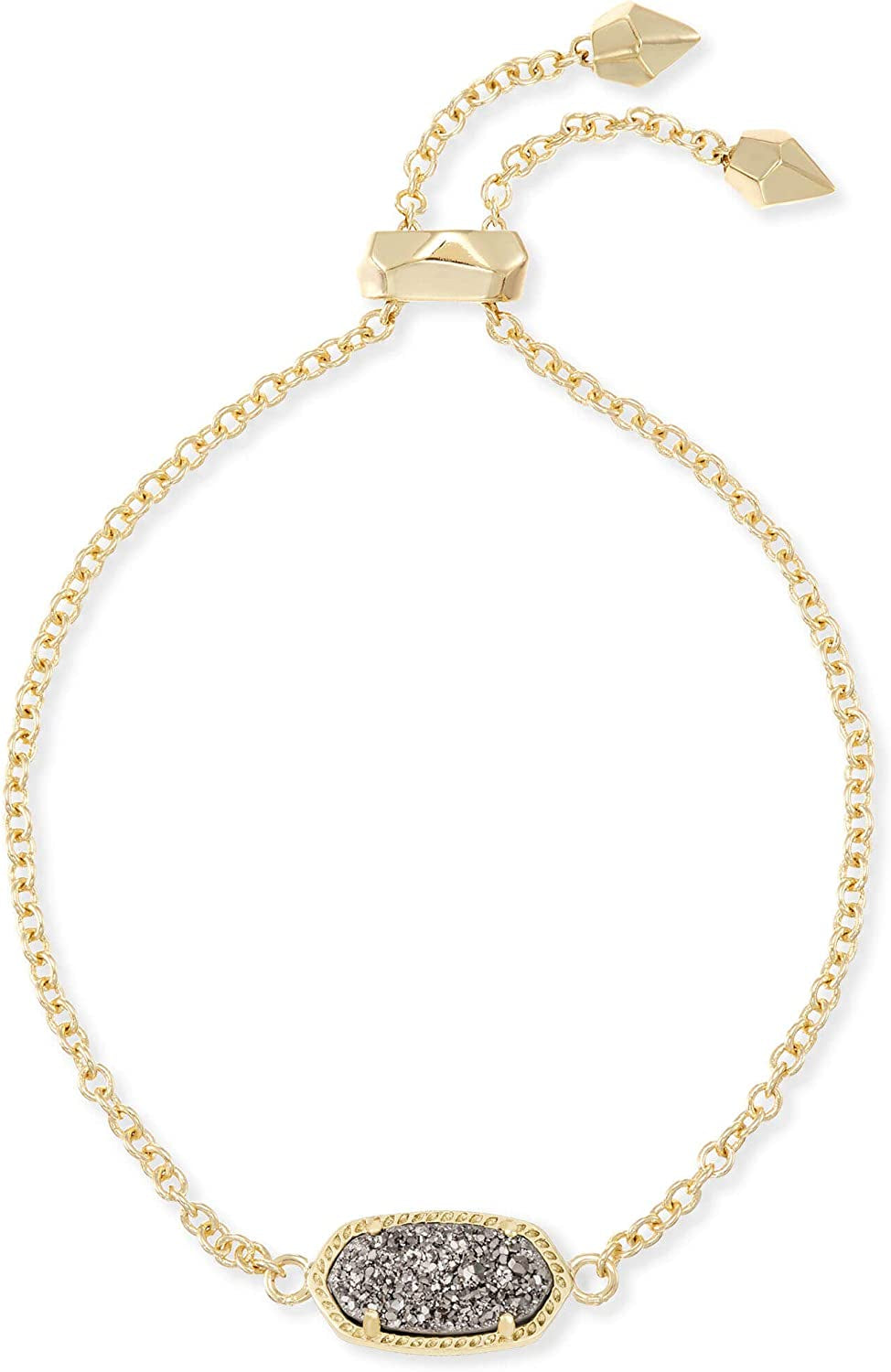 Kendra Scott Elaina Adjustable Chain Bracelet for Women, Fashion Jewelry, Gold-Plated Apparel & Accessories > Jewelry > Bracelets Kendra Scott GOLD - PLATINUM DRUSY  