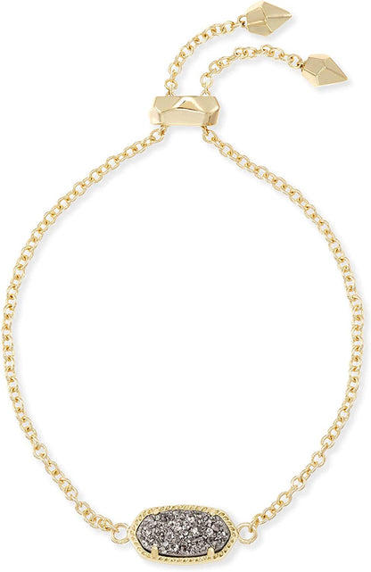 Kendra Scott Elaina Adjustable Chain Bracelet for Women, Fashion Jewelry, Gold-Plated Apparel & Accessories > Jewelry > Bracelets Kendra Scott GOLD - PLATINUM DRUSY  