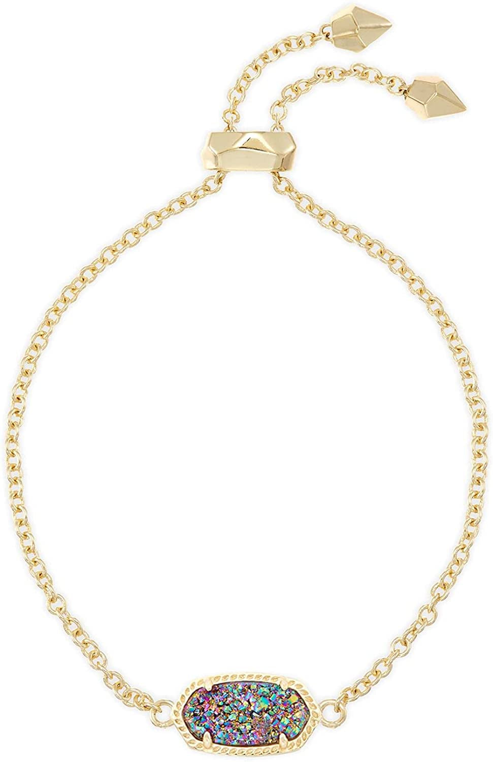 Kendra Scott Elaina Adjustable Chain Bracelet for Women, Fashion Jewelry, Gold-Plated Apparel & Accessories > Jewelry > Bracelets Kendra Scott GOLD - MULTI DRUSY  