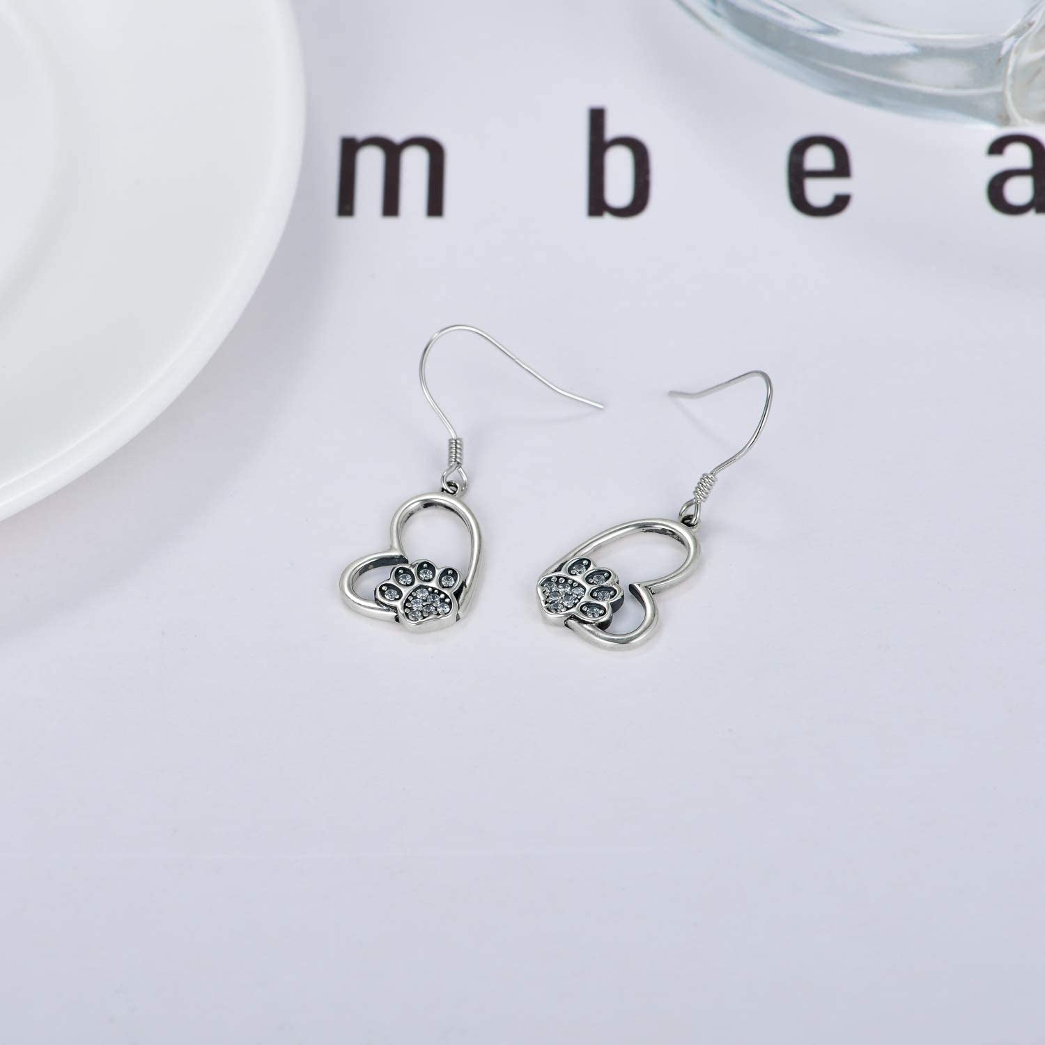 POPKIMI Christmas Gifts Dangle Earrings Frog/Wolf/Dragonfly/Dog Cat Pet Paw Print/Hummingbird /Sea Turtle/Sloth Dangle Drop Hook Earrings Opal Crystal Sterling Silver Cute Animal Dangle Earrings Animal Jewelry Birthday Christmas Gift Apparel & Accessories > Jewelry > Earrings POPKIMI   