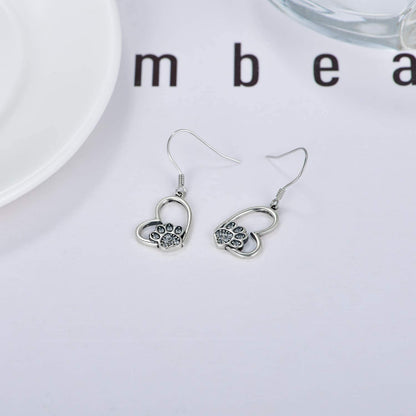 POPKIMI Christmas Gifts Dangle Earrings Frog/Wolf/Dragonfly/Dog Cat Pet Paw Print/Hummingbird /Sea Turtle/Sloth Dangle Drop Hook Earrings Opal Crystal Sterling Silver Cute Animal Dangle Earrings Animal Jewelry Birthday Christmas Gift Apparel & Accessories > Jewelry > Earrings POPKIMI   
