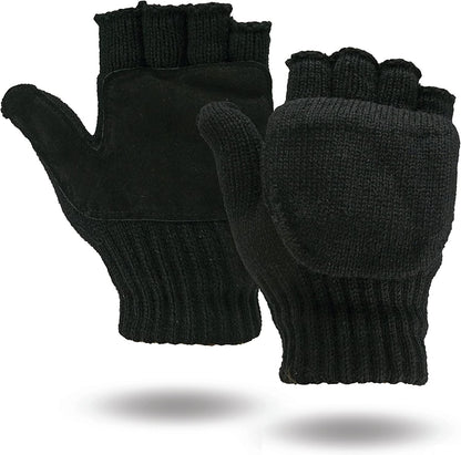 Illinois Glove Company 360 Rag Wool Glomitt Flip Mitten 3M Thinsulate Lined Tan Apparel & Accessories > Clothing Accessories > Gloves & Mittens Illinois Glove Company Black X-Large 