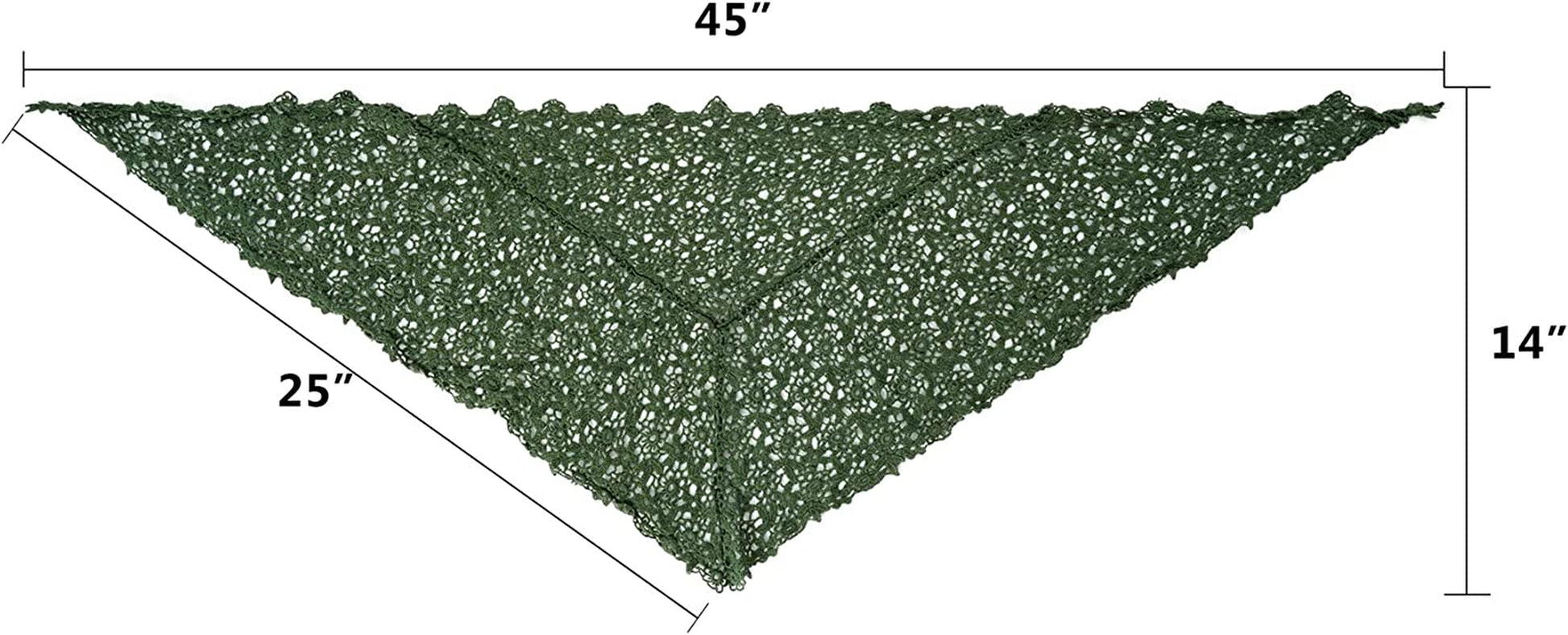 GERINLY Elegant Lace Crochet Neck Scarf Solid Color Triangle Shoulder Wrap for Women Apparel & Accessories > Clothing Accessories > Headwear GERINLY   