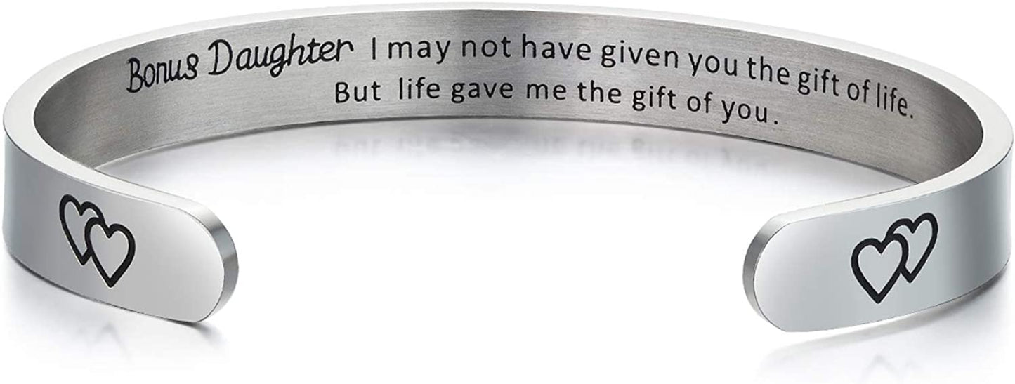 Stepdaughter Bracelet, Adoption Bracelet, Bonus Daughter Gift, Step Daughter Gift, Stepdaughter Birthday Gift, Blended Family Wedding Gift,Mother Daughter Gift Apparel & Accessories > Jewelry > Bracelets MDPOO   