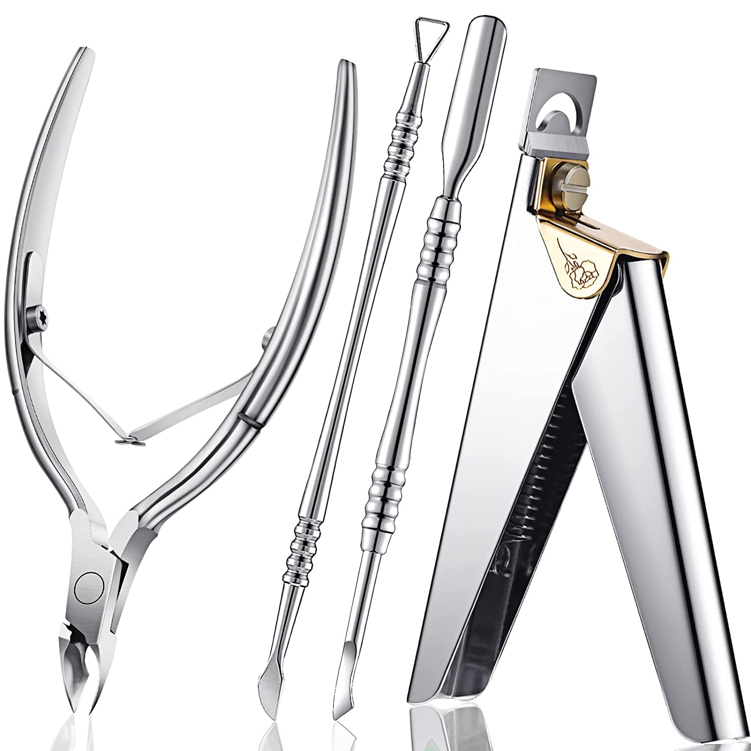 Nail Clippers for Acrylic Nails, Acrylic Nail Clipper, Nail Cutter, False Nail Tips Clipper Set, Stainless Steel Rainbow Color Nail Manicure Set for Salon Home Nail Art (Rainbow Color) Health & Beauty > Personal Care > Cosmetics > Cosmetic Tools > Nail Tools Mudder Silver  