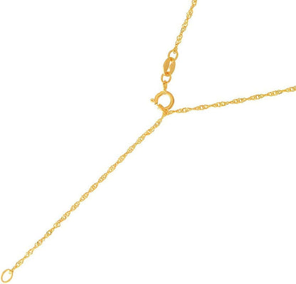 10K Solid Gold Yellow or White 1.5 Mm Singapore Chain Anklet, Spring Ring Clasp - 9" 10" Apparel & Accessories > Jewelry > Anklets JewelStop   