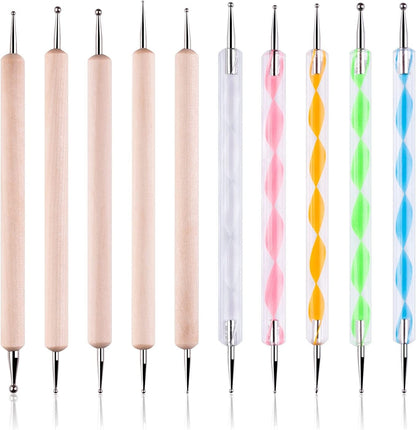 10PCS Dotting Tools Set for Nail Art, Embossing Stylus for Painting Health & Beauty > Personal Care > Cosmetics > Cosmetic Tools > Nail Tools Petutu   