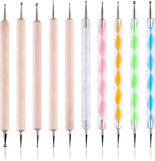 10PCS Dotting Tools Set for Nail Art, Embossing Stylus for Painting Health & Beauty > Personal Care > Cosmetics > Cosmetic Tools > Nail Tools Petutu   