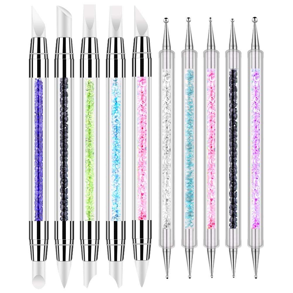 10Pcs Nail Art Gel Carving Pen Nail Dotting Tool Silicone Nail Brushe Set Nail Tools Pottery Clay Sculpting Tools,Acrylic Nail Dotting Pen 2 Way Double Ended Health & Beauty > Personal Care > Cosmetics > Cosmetic Tools > Nail Tools Bysiter   