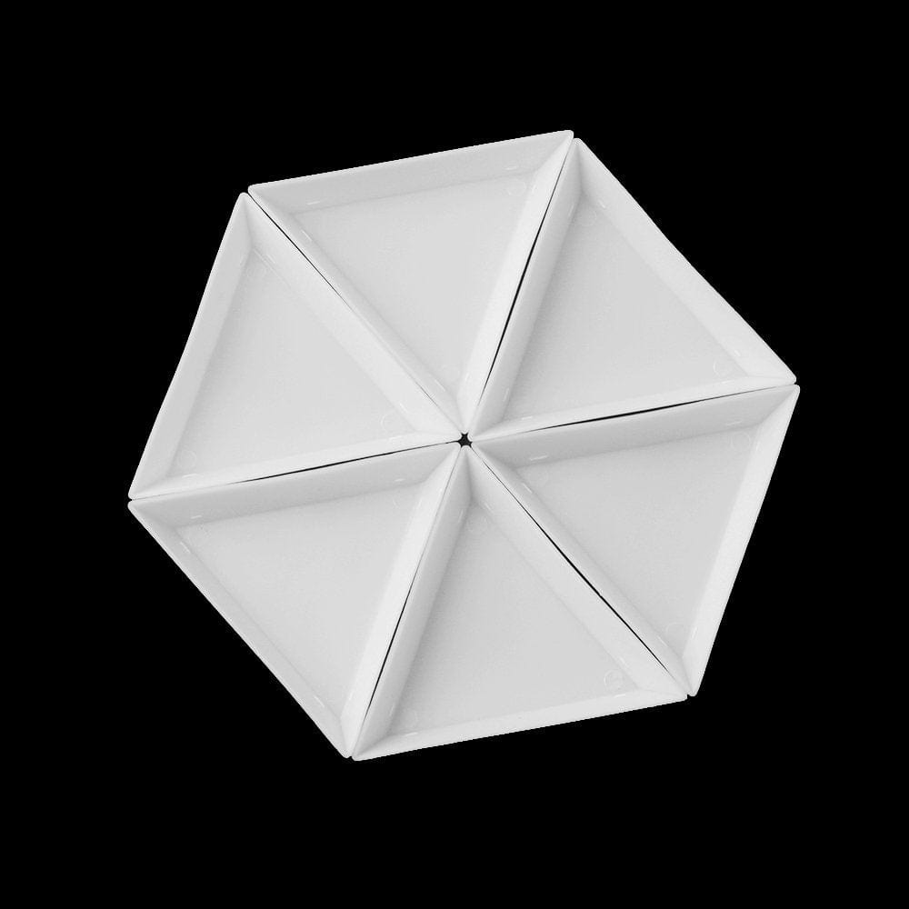 10Pcs White Plastic Triangle Tray Nail Art Rhinestones Gems Crystal Beads Sorting Tray Manicure Tool Health & Beauty > Personal Care > Cosmetics > Cosmetic Tools > Nail Tools MIOBLET   