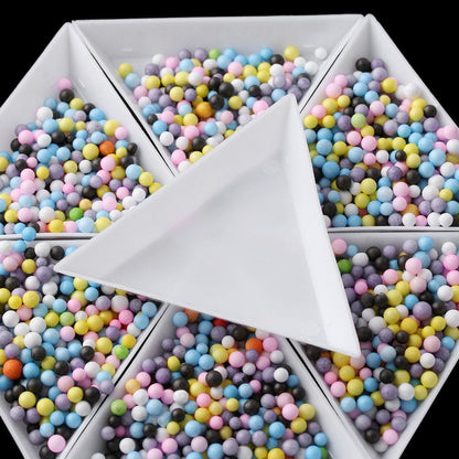 10Pcs White Plastic Triangle Tray Nail Art Rhinestones Gems Crystal Beads Sorting Tray Manicure Tool Health & Beauty > Personal Care > Cosmetics > Cosmetic Tools > Nail Tools MIOBLET   