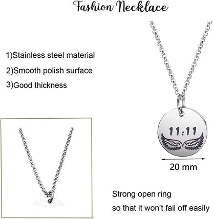 11:11 Angel Wing Necklace Make a Wish Jewelry