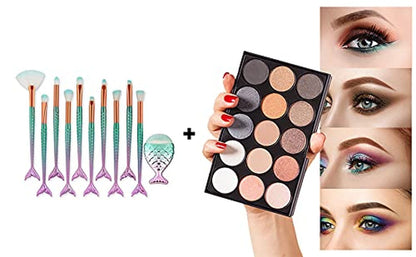 11 PCS Makeup Brush Set Professional Eye Makeup Brushes for Eyeshadow Concealer Eyeliner Brow Blending Brush Tool Health & Beauty > Personal Care > Cosmetics > Cosmetic Tools > Makeup Tools Tenmon   