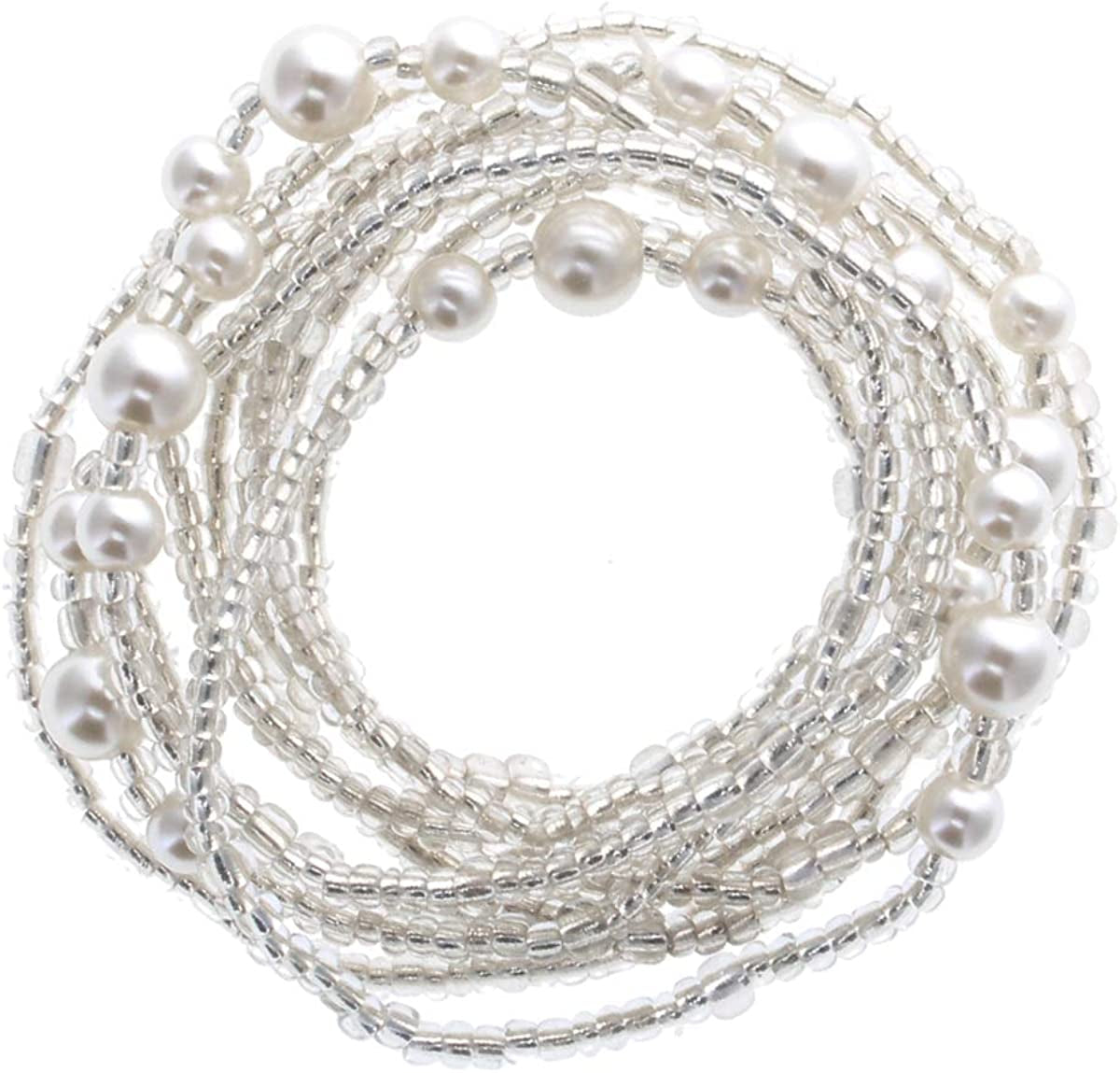 Taigood Waist Beads for Women African Waist Bead Body Chain, Beaded Belly Chain Body Jewelry Apparel & Accessories > Jewelry > Body Jewelry Taigood 2 Pieces set 15  