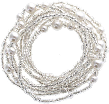 Taigood Waist Beads for Women African Waist Bead Body Chain, Beaded Belly Chain Body Jewelry Apparel & Accessories > Jewelry > Body Jewelry Taigood 2 Pieces set 15  