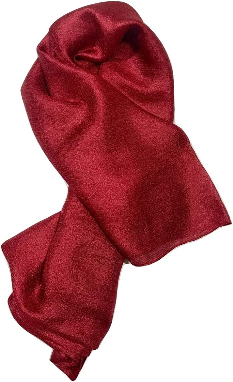 Shanlin Solid Color Silk Feel Long Scarves Apparel & Accessories > Clothing Accessories > Scarves & Shawls Shanlin Red Pear  