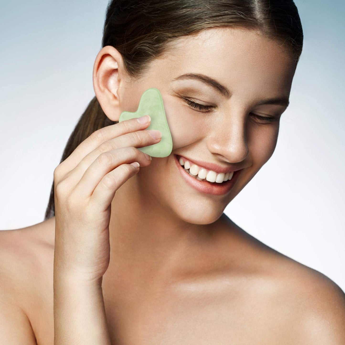 Radiant Harmony Gua Sha - Light Jade Gua Sha Massage Tool as Face Massager - Guasha Tool for Face as Skin Care Tools - Easy to Use Gua Sha Facial Tools - Arrives in a Luxury Box & Bag with Guide Health & Beauty > Personal Care > Cosmetics > Cosmetic Tools > Skin Care Tools RADIANT HARMONY   