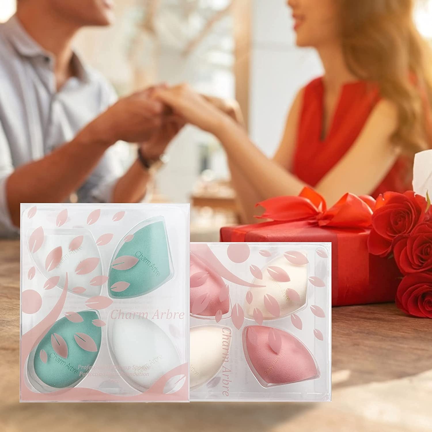 Charm Arbre Makeup Blender Sponge Set,Cosmetics Tool,Multi-Functional Beauty Blender for Powder, Liquid and Cream, Blending Applicators for Foundations,Light Red and Beige 4Pcs Set. Health & Beauty > Personal Care > Cosmetics > Cosmetic Tools > Makeup Tools Charm Arbre   