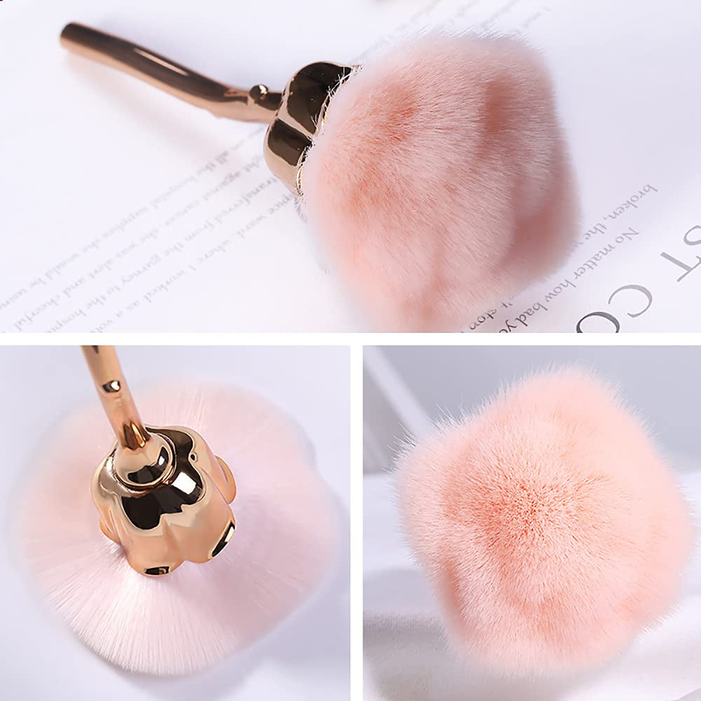 Kuaoyoja Nail Art Dust Powder Remover, Pink Rose Soft Brush Acrylic Nail Arts Manicure Dust Cleaner Brush for Nail Trimming Cleaning Makeup Brush Tools (Pink) Health & Beauty > Personal Care > Cosmetics > Cosmetic Tools > Nail Tools KuAoyoja   