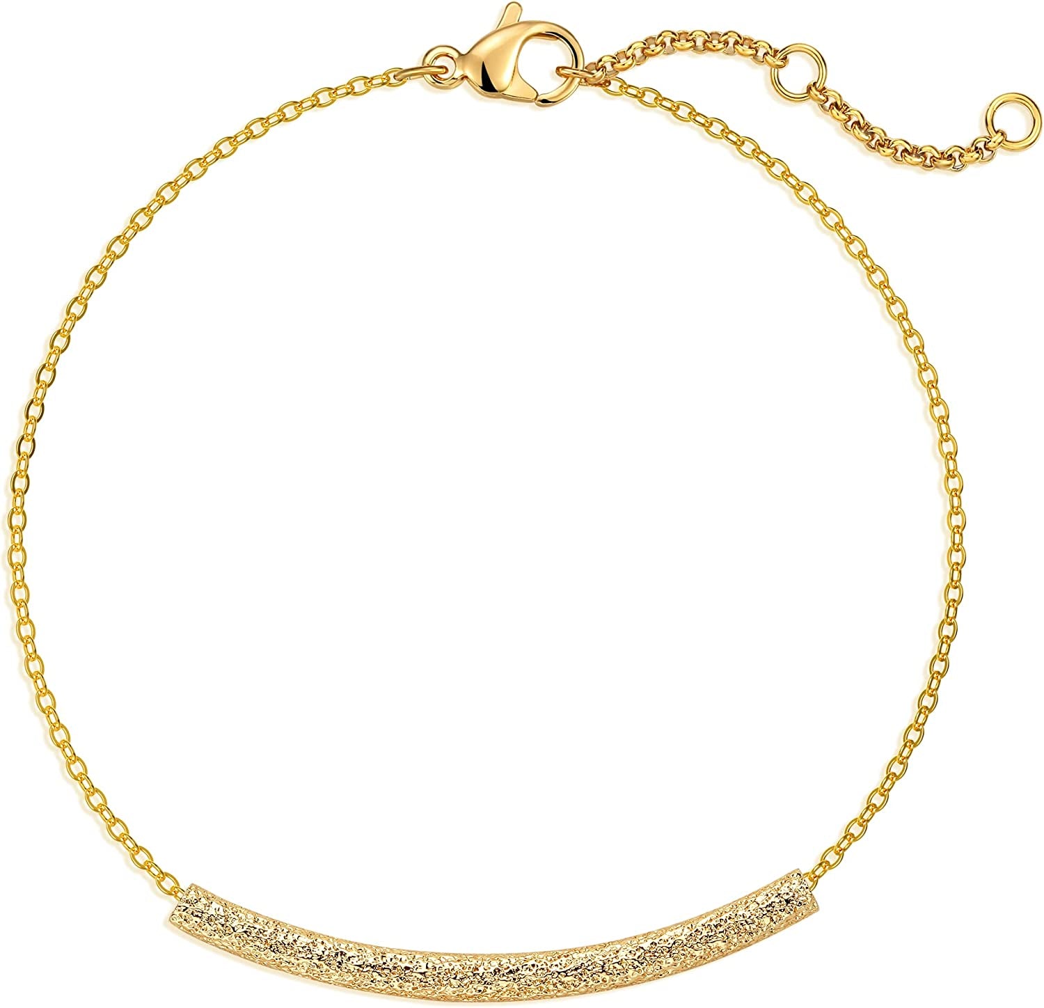Mevecco Gold Evil Eye Charm Anklet,14K Gold Plated Boho Beach Dainty Cute Tiny Lucky Star Foot Chain Ankle Bracelet Silver Beaded Chain Anklet for Women Apparel & Accessories > Jewelry > Anklets MEVECCO Tube  