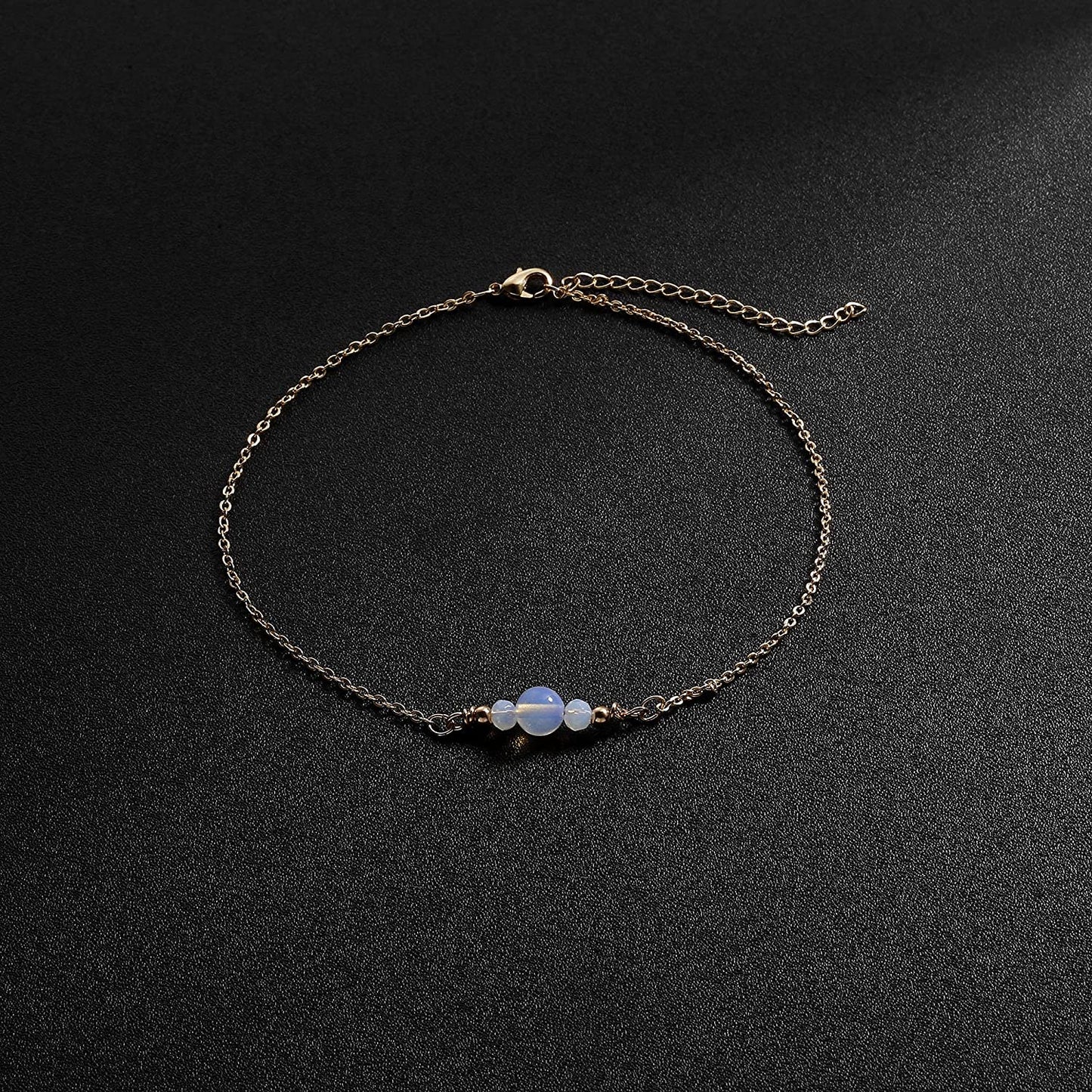 Kyerlyn Dainty Simple Chain Anklet for Women 18K Gold/Silver Plated Summer Beach Beaded Evil Eye Moon Figaro Butterfly Satellite Cuban Pearl Flat Marina Anklet Gift Apparel & Accessories > Jewelry > Anklets Kyerlyn   