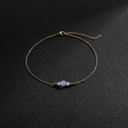 Kyerlyn Dainty Simple Chain Anklet for Women 18K Gold/Silver Plated Summer Beach Beaded Evil Eye Moon Figaro Butterfly Satellite Cuban Pearl Flat Marina Anklet Gift Apparel & Accessories > Jewelry > Anklets Kyerlyn   