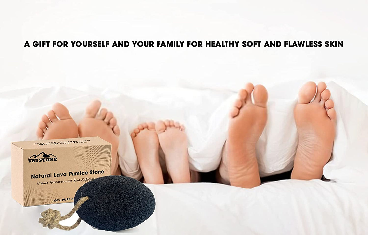 Foot Pumice Stone by VNI Stone - Natural Earth Lava Pumice Stone for Feet Callus Removal- Callus Warts Corn Removal - Pedicure Exfoliator for Dry Dead Skin, Heels, Palm - Healthy Foot Care Scrubber Health & Beauty > Personal Care > Foot Care VNI Stone   