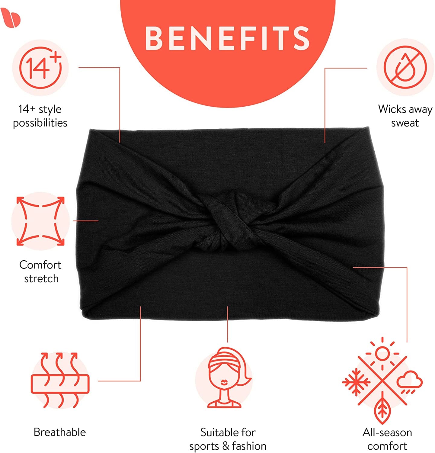 BLOM Original Headbands for Women Wear for Yoga, Fashion, Working Out, Travel or Running Multi Style Apparel & Accessories > Clothing Accessories > Headwear BLOM   