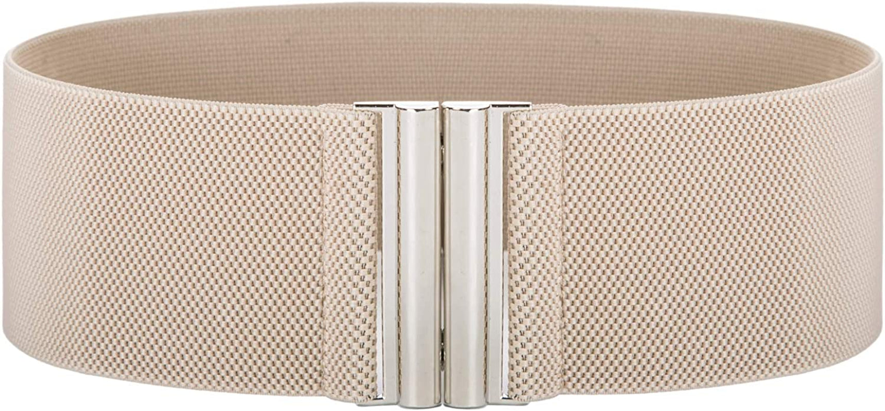 Grace Karin Wide Stretchy Vintage Waist Belt with Metal Buckle Muticolored CL409 Apparel & Accessories > Clothing Accessories > Belts GRACE KARIN Apricot X-Large 