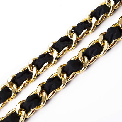 Jurxy Alloy Waist Chain Body Chain Weave Rope Winding Twist Chain for Women Waist Belt Pendant Belly Chain Adjustable Body Harness for Jeans Dresses - S Size – Black and Gold Apparel & Accessories > Jewelry > Body Jewelry Jurxy   
