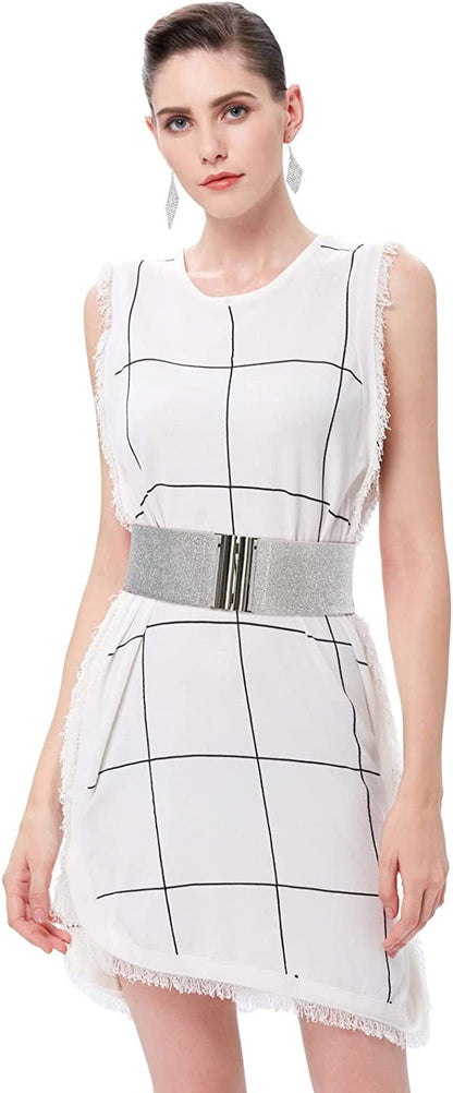 Grace Karin Wide Stretchy Vintage Waist Belt with Metal Buckle Muticolored CL409 Apparel & Accessories > Clothing Accessories > Belts GRACE KARIN   