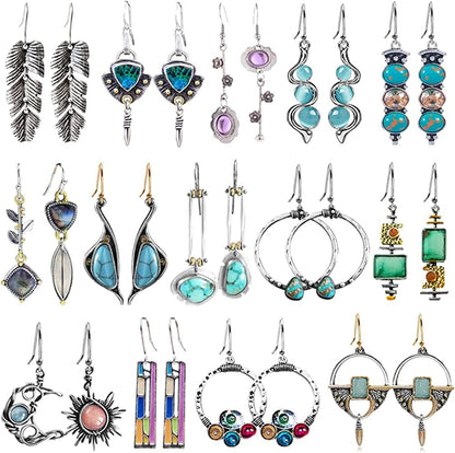 12/14 Pairs Drop Dangle Earrings for Women Boho Jewelry Waterdrop Earrings Set for Girls Apparel & Accessories > Jewelry > Earrings SUNNYOUTH STYLE2  