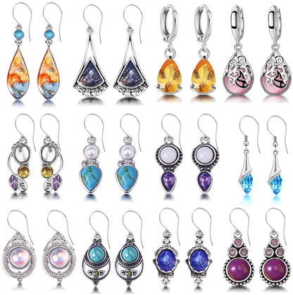 12/14 Pairs Drop Dangle Earrings for Women Boho Jewelry Waterdrop Earrings Set for Girls Apparel & Accessories > Jewelry > Earrings SUNNYOUTH STYLE1  