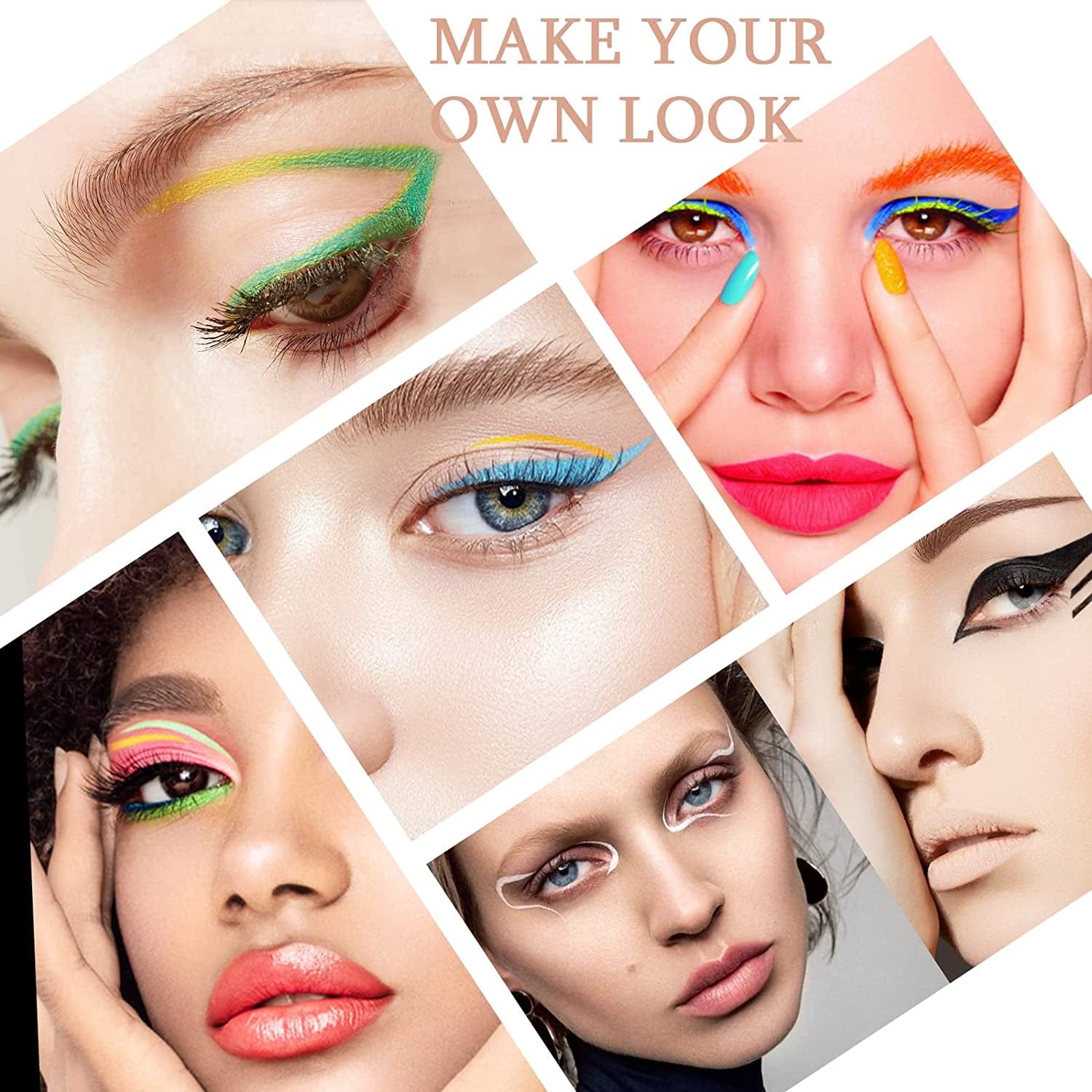 12 Color Liquid Eyeliner Set, Colorful Neon Eyeliner Pencil for Intense Eye Contouring, Long-Wear Eye Neon Makeup Tool with Ultra Fine Tip, Highly Pigmented, Waterproof and Smudge Proof Health & Beauty > Personal Care > Cosmetics > Cosmetic Tools > Makeup Tools POLARHAWK   