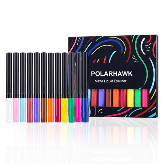12 Color Liquid Eyeliner Set, Colorful Neon Eyeliner Pencil for Intense Eye Contouring, Long-Wear Eye Neon Makeup Tool with Ultra Fine Tip, Highly Pigmented, Waterproof and Smudge Proof Health & Beauty > Personal Care > Cosmetics > Cosmetic Tools > Makeup Tools POLARHAWK   