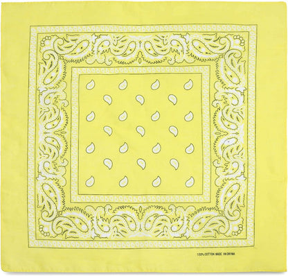 12-Pack Bandana Head & Face Wrap - Washable, Reusable, Unisex, 100% Cotton Apparel & Accessories > Clothing Accessories > Bandanas & Headties Daisy Rose   
