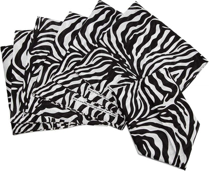 12-Pack Bandana Head & Face Wrap - Washable, Reusable, Unisex, 100% Cotton Apparel & Accessories > Clothing Accessories > Bandanas & Headties Daisy Rose Zebra  