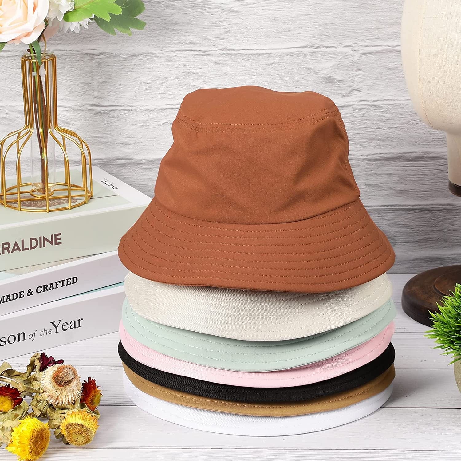 12 Pack Bucket Hat Bulk for Women Men Multicolor Sun Hat Packable Fishing Hats Travel Hat Summer Bucket Hat Apparel & Accessories > Clothing Accessories > Hats Jiuguva   