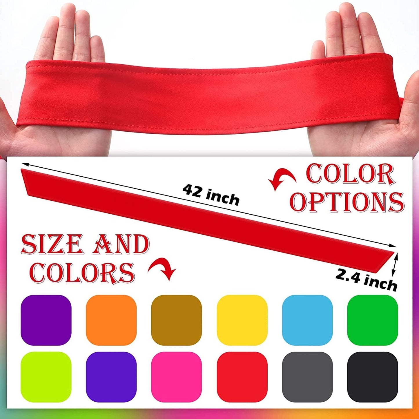 12 Pack Head Tie Headbands for Men Women Ninja Karate Headbands for Kids Adjustable Elastic Bandana Sweatbands Athletic Hair Wrap Bands for Sports Tennis Basketball Running Workout Apparel & Accessories > Clothing Accessories > Bandanas & Headties Civaner   