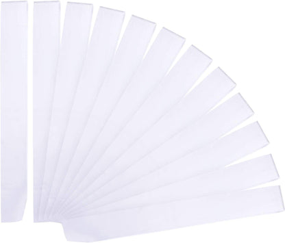 12 Pieces Blank Satin Sashes Plain Sashes Party Accessory for Graduation Wedding Party DIY Supplies(White) Apparel & Accessories > Clothing Accessories > Sashes Patelai White  