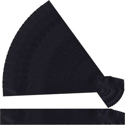 12 Pieces Blank Satin Sashes Plain Sashes Party Accessory for Graduation Wedding Party DIY Supplies(White) Apparel & Accessories > Clothing Accessories > Sashes Patelai Black  