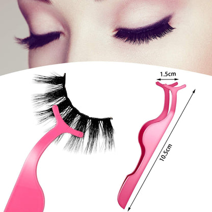 12 Pieces False Eyelashes Applicator Tool Stainless Steel Eyelash Extension Tweezers Remover Clip Tweezers Nipper Eyelash Makeup Tools for Women Eyelash Application and Removal (Pink) Health & Beauty > Personal Care > Cosmetics > Cosmetic Tools > Makeup Tools Honoson   