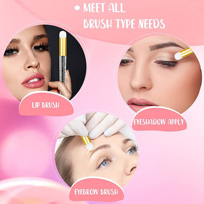12 Pieces Glitter Lash Shampoo Brushes, Nose Pore Deep Cleaning Brush, Peel off Blackhead Removing Brush Tool, Cosmetic Lash Cleanser Brush, Facial Cleansing Brushes with Crystal Handle, 6 Colors Health & Beauty > Personal Care > Cosmetics > Cosmetic Tools > Makeup Tools Patelai   