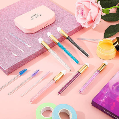 12 Pieces Glitter Lash Shampoo Brushes, Nose Pore Deep Cleaning Brush, Peel off Blackhead Removing Brush Tool, Cosmetic Lash Cleanser Brush, Facial Cleansing Brushes with Crystal Handle, 6 Colors Health & Beauty > Personal Care > Cosmetics > Cosmetic Tools > Makeup Tools Patelai   