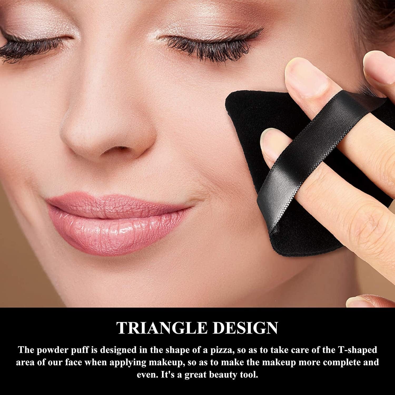 12 Pieces Powder Puff Face Triangle Makeup Puff for Loose Powder Soft Body Cosmetic Foundation Sponge Mineral Powder Wet Dry Makeup Tool(Black,Small) Health & Beauty > Personal Care > Cosmetics > Cosmetic Tools > Makeup Tools Maitys   