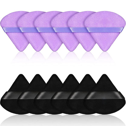 12 Pieces Powder Puff Face Triangle Makeup Puff for Loose Powder Soft Body Cosmetic Foundation Sponge Mineral Powder Wet Dry Makeup Tool(Black,Small) Health & Beauty > Personal Care > Cosmetics > Cosmetic Tools > Makeup Tools Maitys Black, Purple  